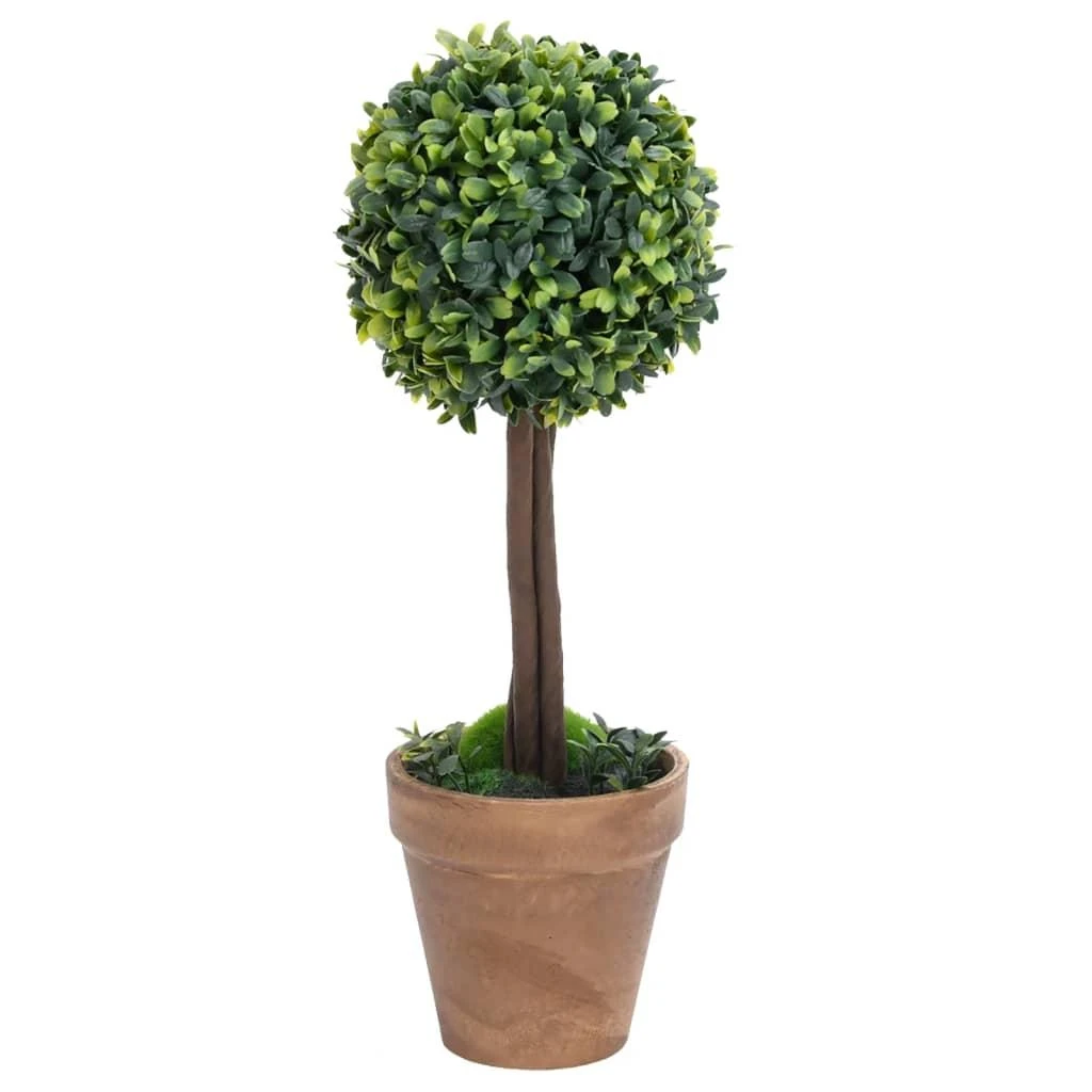 Dirbtiniai buksmedžiai vazonuose, 2vnt., žali, 41cm