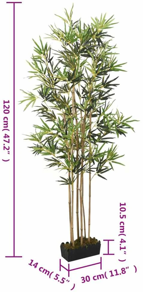 Dirbtinis bambukas, žalios spalvos, 120cm, 552 lapai