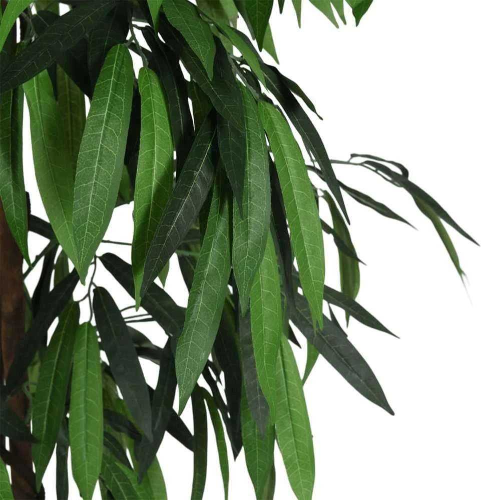 Dirbtinis mango medis, žalios spalvos, 150cm, 600 lapų