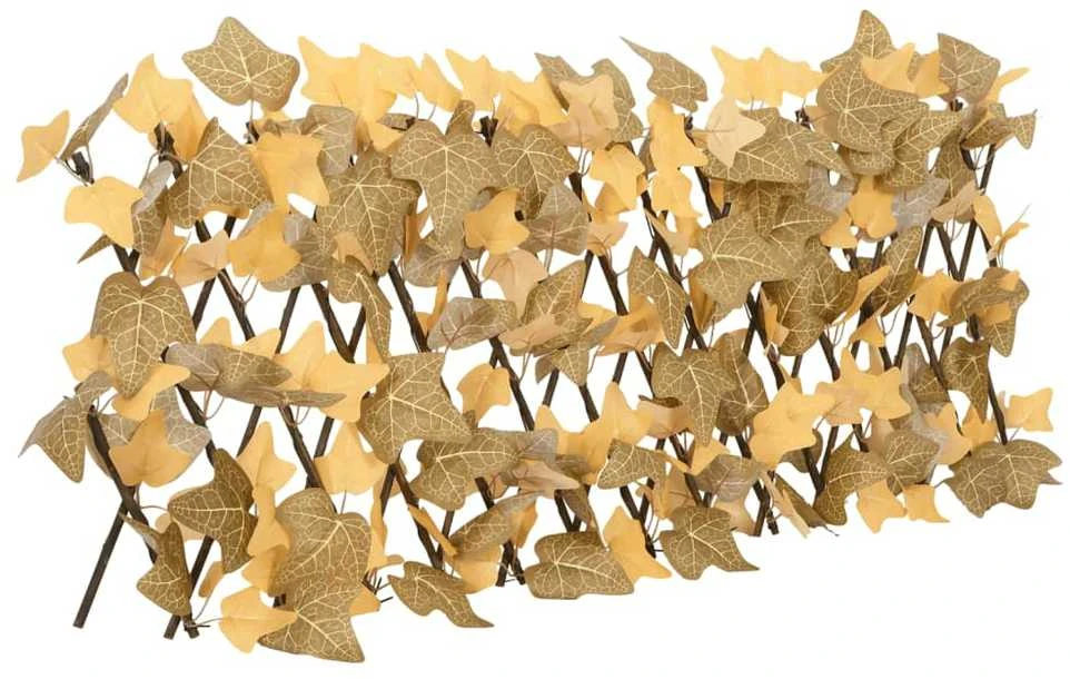 Dirbtinių klevo lapų treliažai, 5vnt., oranžiniai, 180x30cm