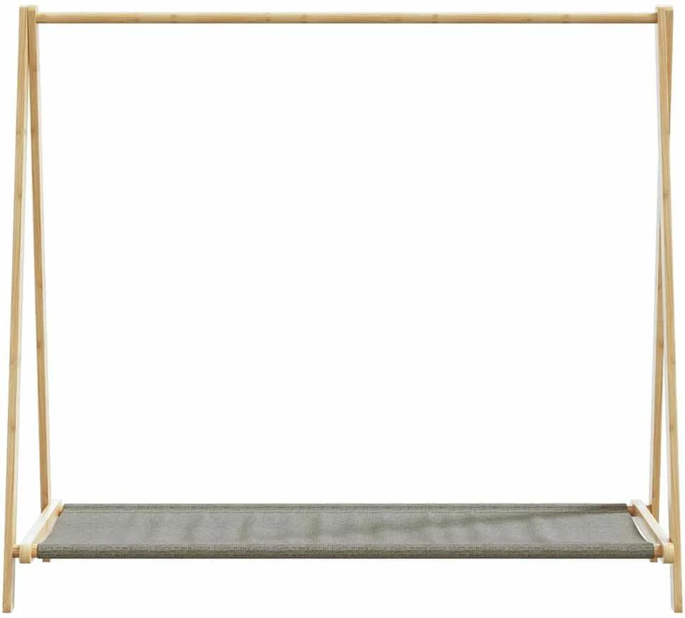 Drabužių kabykla su lentynomis, 106x34x102cm, bambukas
