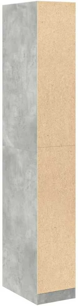 Drabužių spinta, betono pilkos spalvos, 30x50x200 cm, MDP