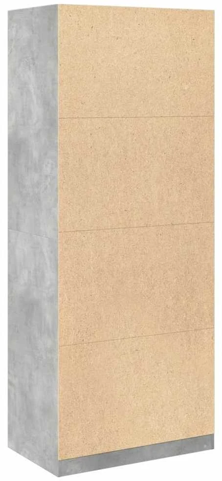 Drabužių spinta, betono pilkos spalvos, 80x50x200 cm, MDP