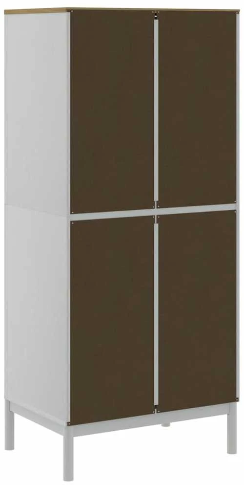 Drabužių spinta FLORO, balta, 77x53x171cm, pušies masyvas