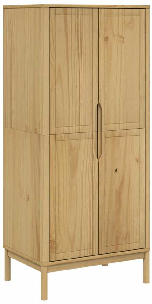 Drabužių spinta FLORO, vaško ruda, 77x53x171cm, pušies masyvas