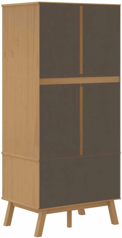 Drabužių spinta OLDEN, balta/ruda, 76,5x53x172cm, pušis