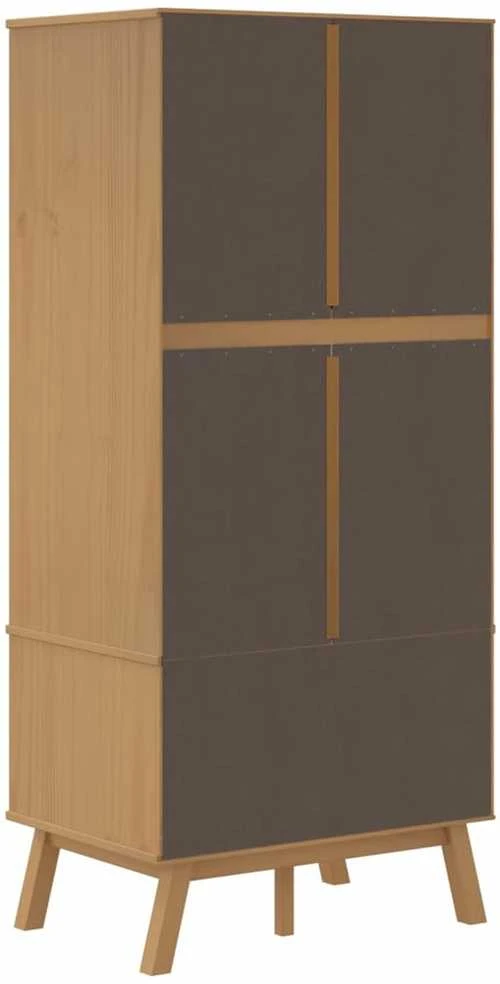 Drabužių spinta OLDEN, pilka/ruda, 76,5x53x172cm, pušis
