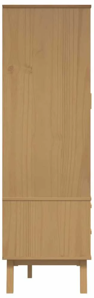 Drabužių spinta OLDEN, pilka/ruda, 76,5x53x172cm, pušis