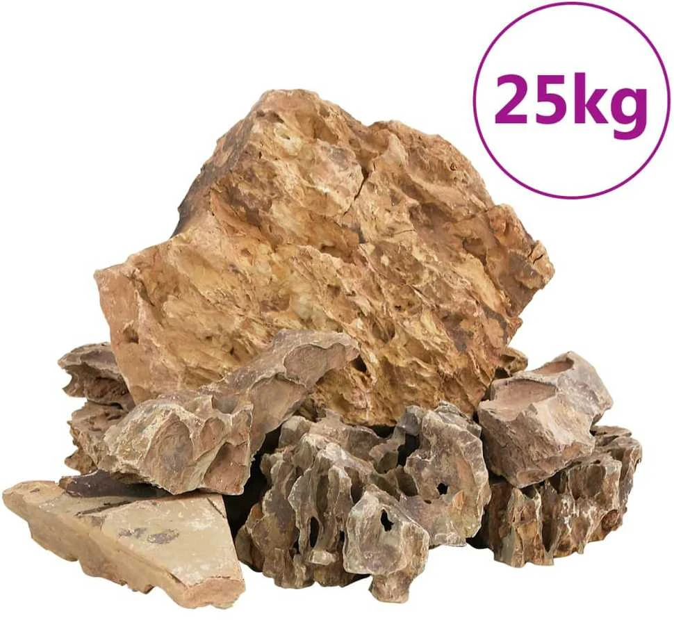 Drakono akmenys, rudos spalvos, 25kg, 5–30cm
