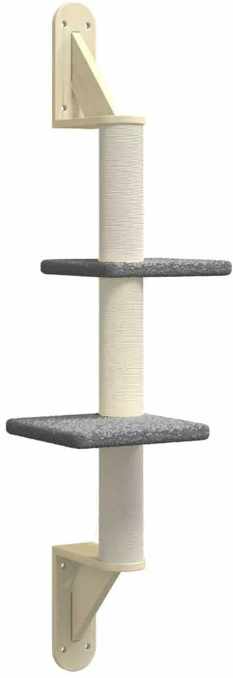 Draskyklė katėms su draskymo stovu, tamsiai pilka, 108cm