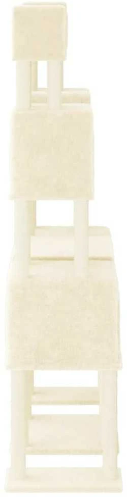 Draskyklė katėms su stovais iš sizalio, kreminės spalvos, 199cm