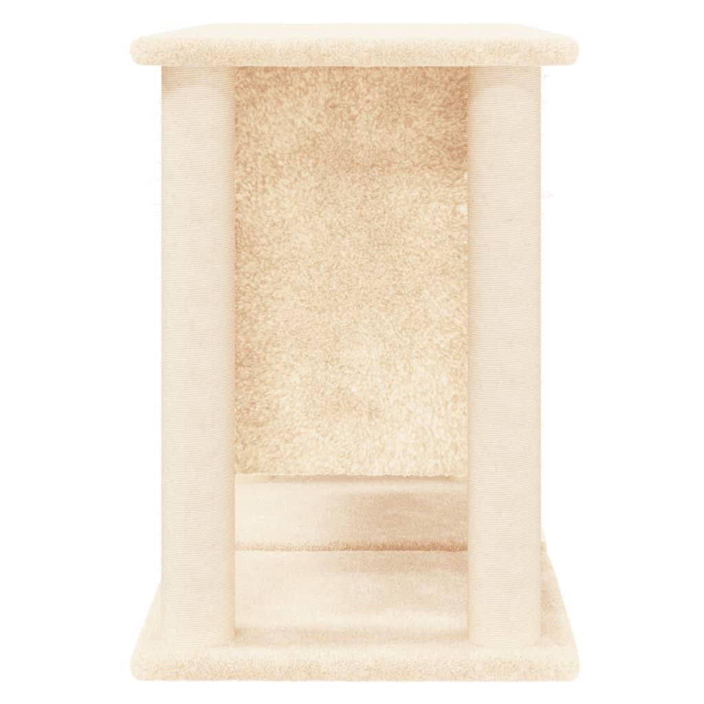 Draskyklė katėms su stovais iš sizalio, kreminės spalvos, 50cm