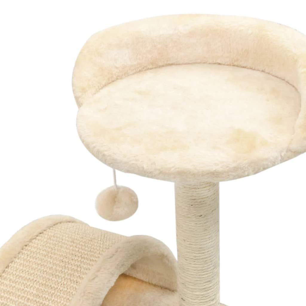 Draskyklė katėms su stovu iš sizalio, 40cm, smėlio ir rudos sp.