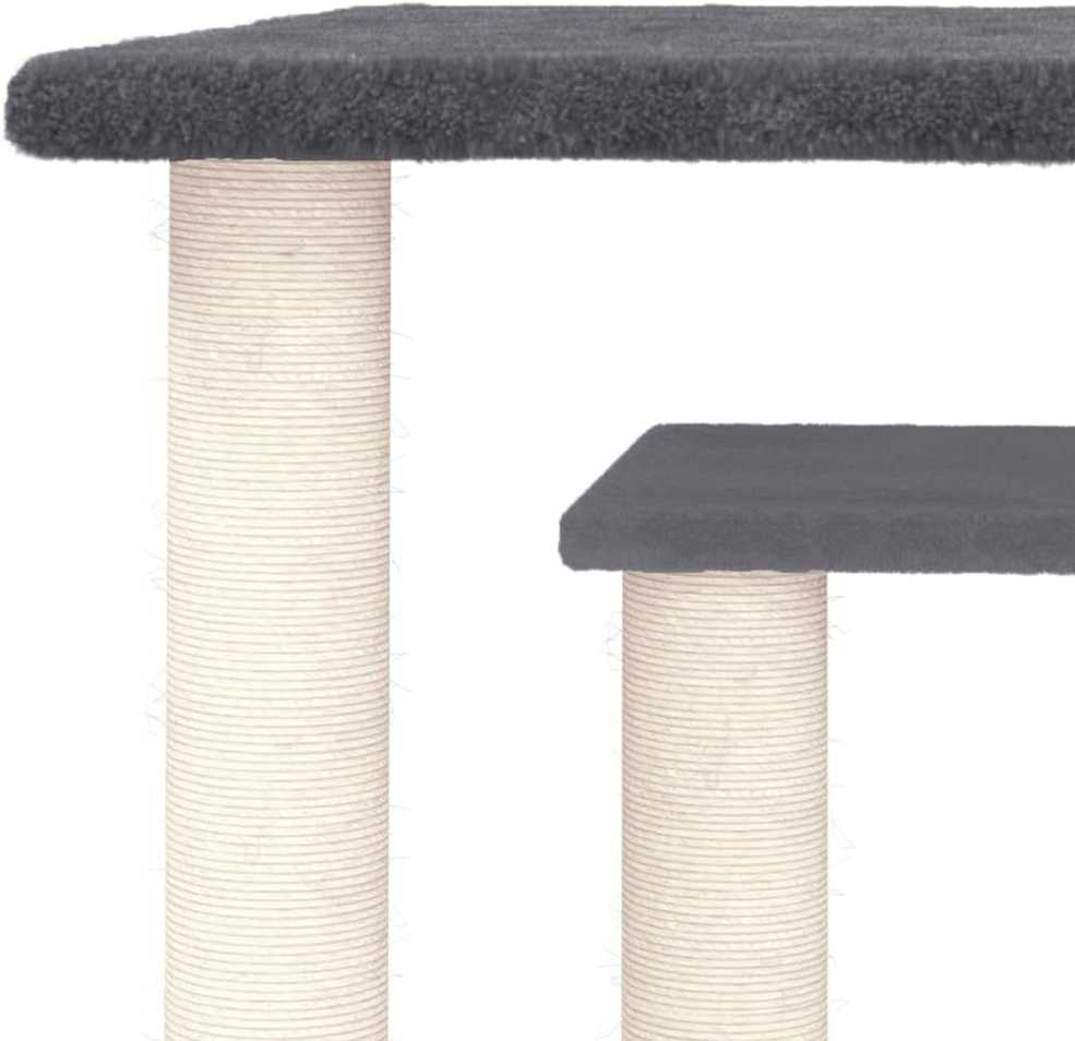 Draskymo stovai katėms su platformomis, tamsiai pilki, 50cm