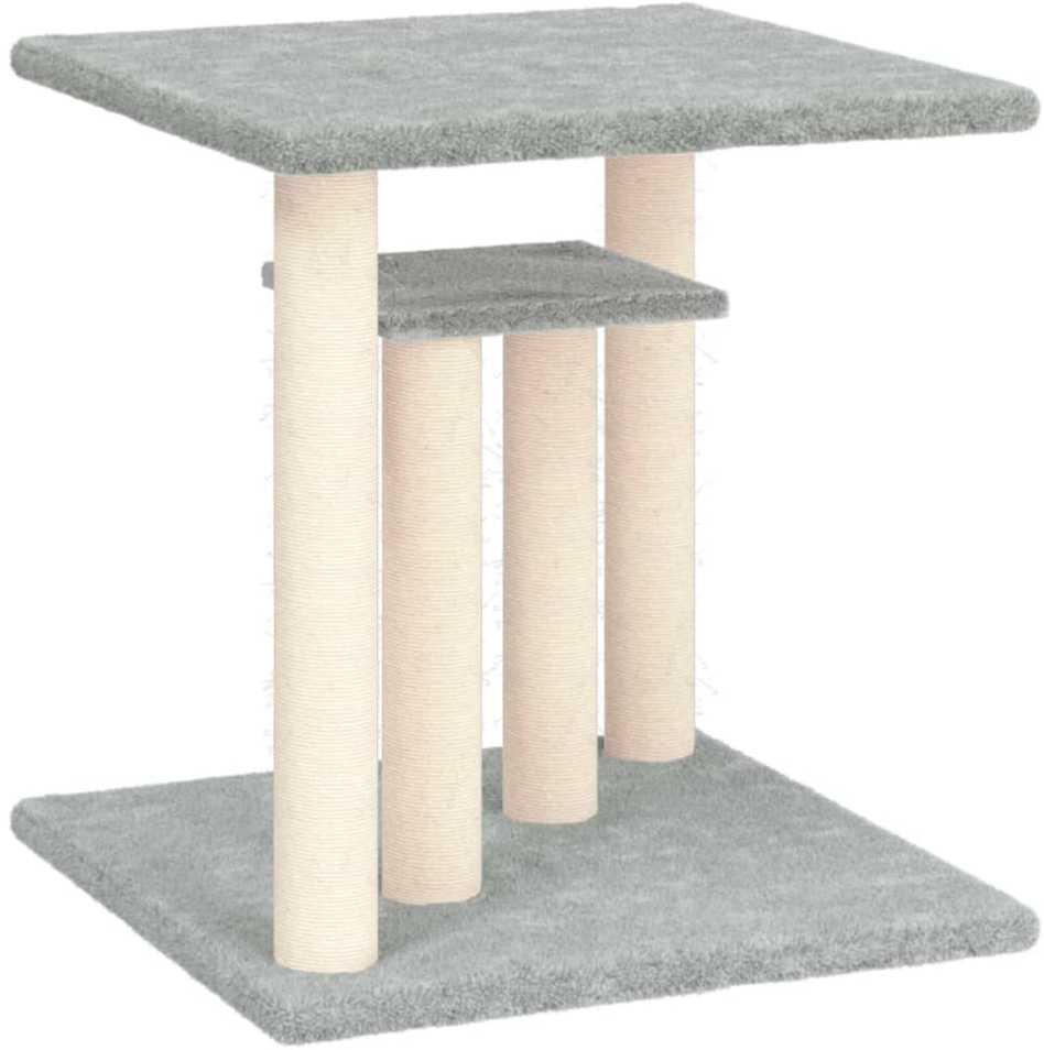 Draskymo stovai katėms su platformomis, šviesiai pilki, 50cm