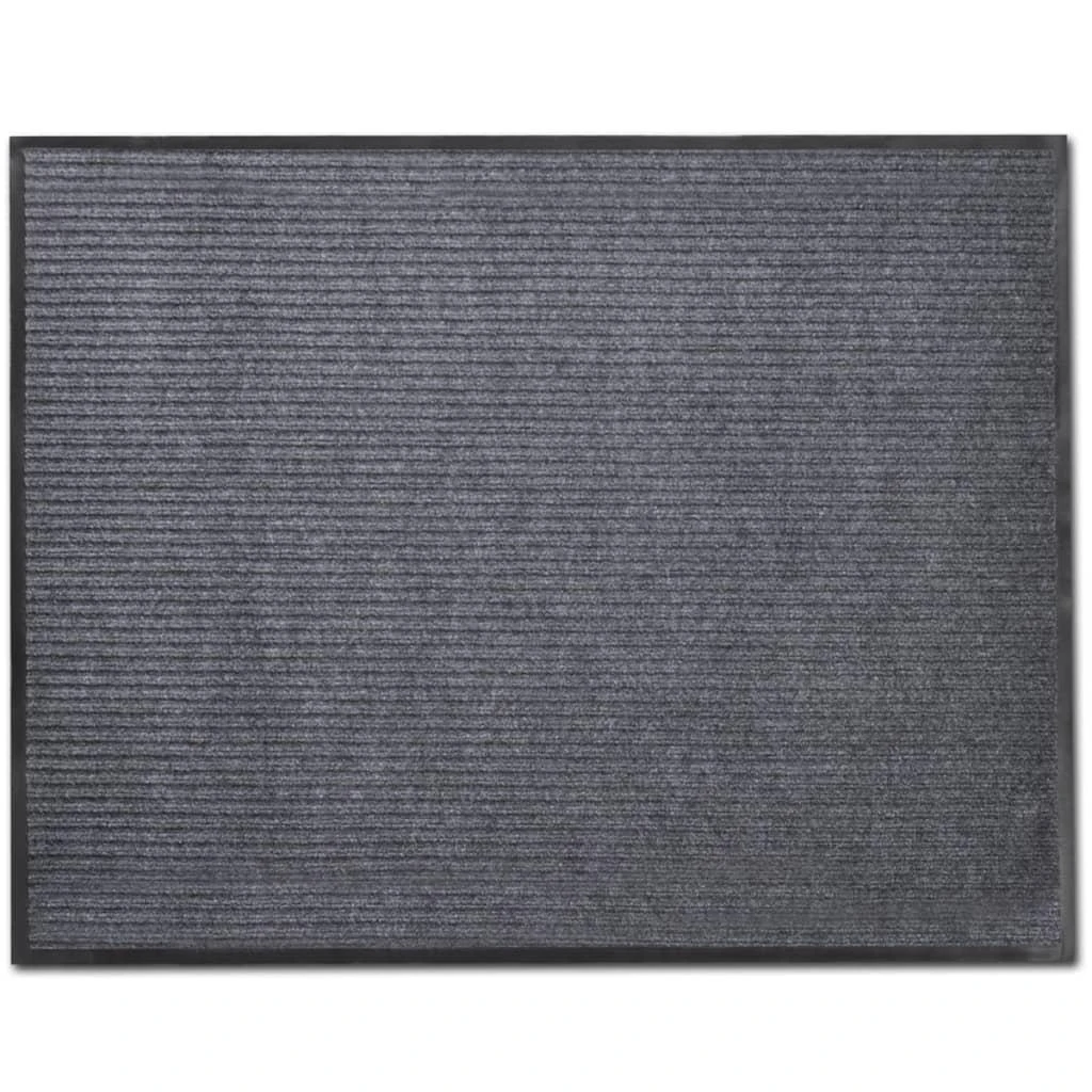 Durų kilimėliai, 2 vnt., pilkos spalvos, 90x60cm, PVC
