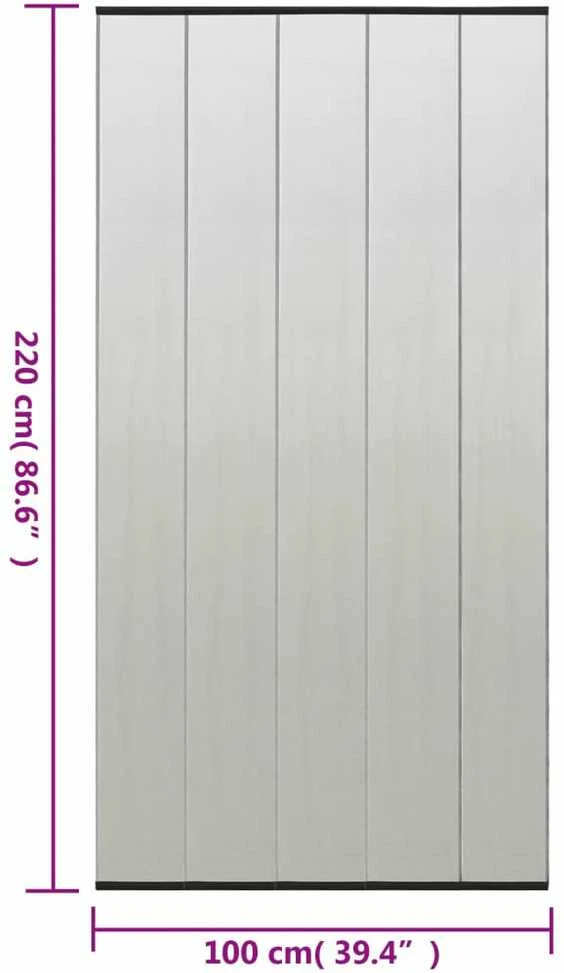 Durų tinklelis nuo vabzdžių, juodas, 100x220cm, poliesteris