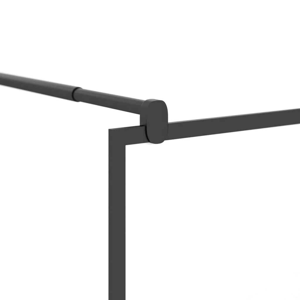 Dušo sienelė, juoda, 100x195cm, ESG stiklas, su akmenukais