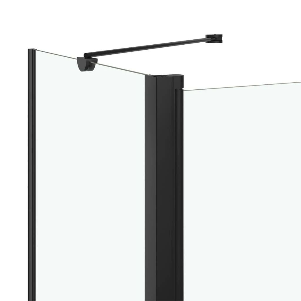 Dviguba sulankstoma dušo pertvara, juoda, 120x68x130cm, ESG