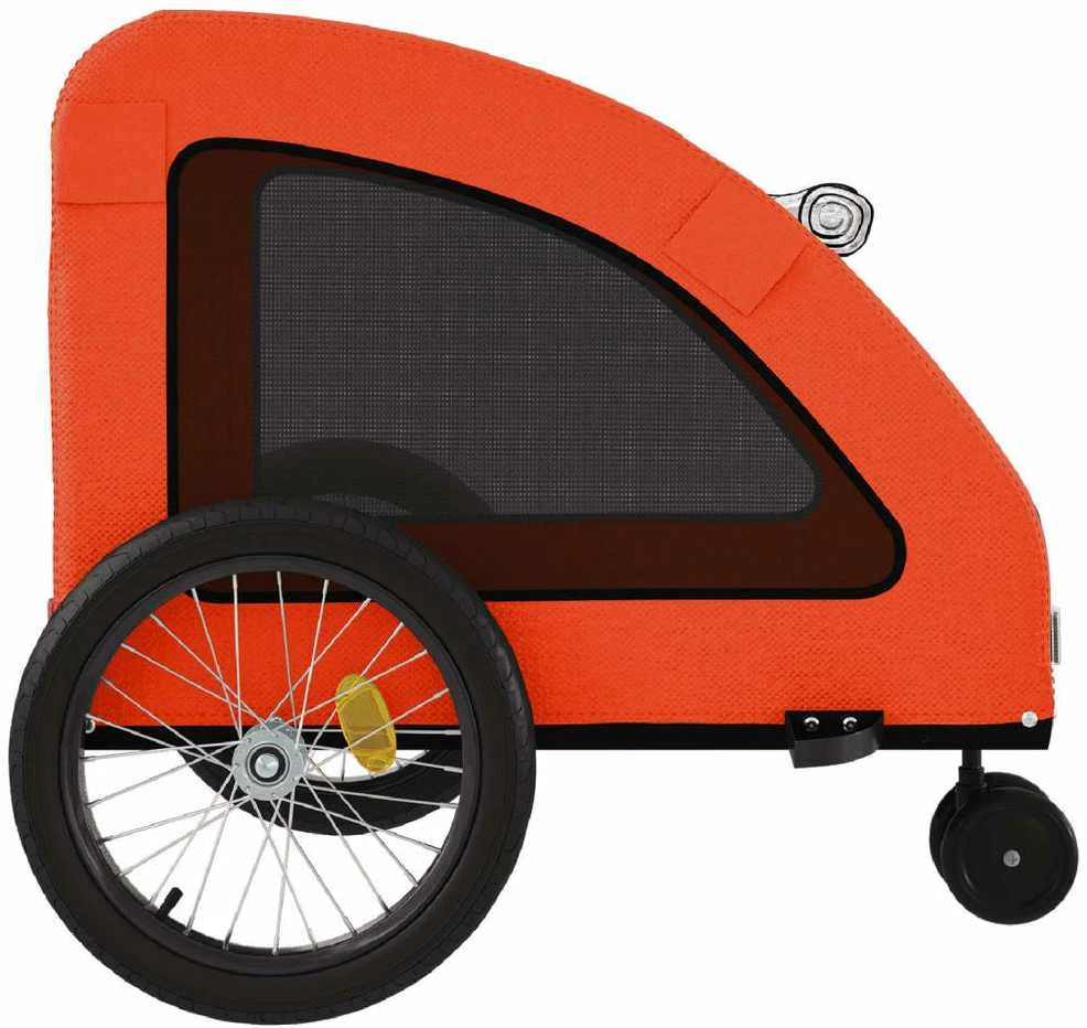 Dviračio priekaba augintiniams, oranžinė/pilka, audinys/geležis