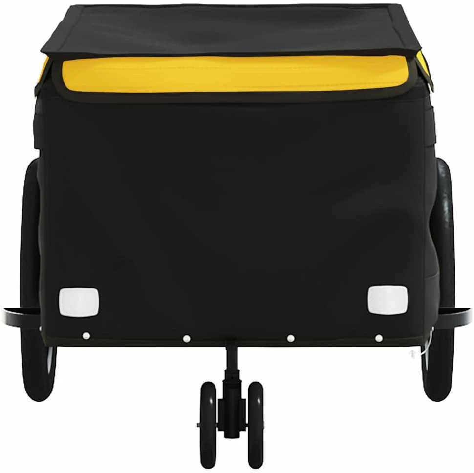 Dviračio priekaba, juodos ir geltonos spalvos, 30kg, geležis
