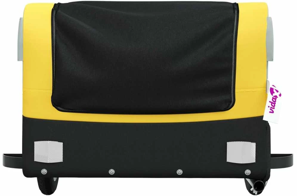 Dviračio priekaba, juodos ir geltonos spalvos, 30kg, geležis