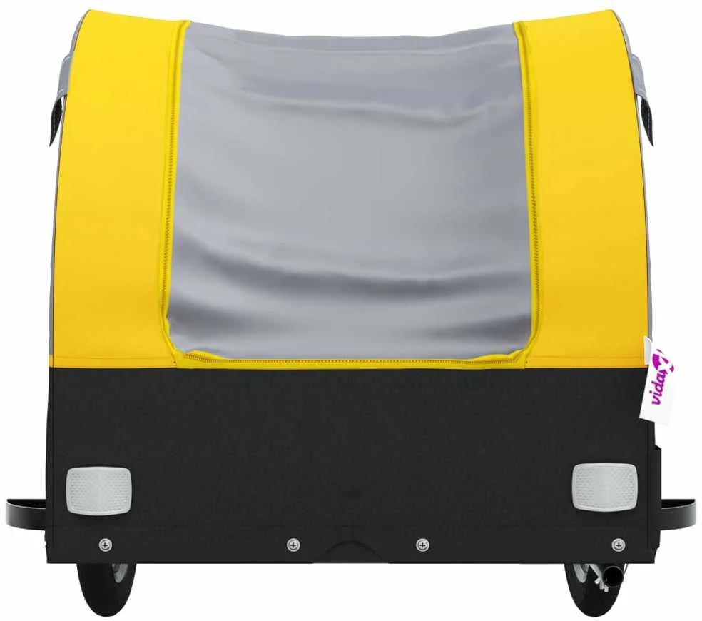 Dviračio priekaba, juodos ir geltonos spalvos, 30kg, geležis
