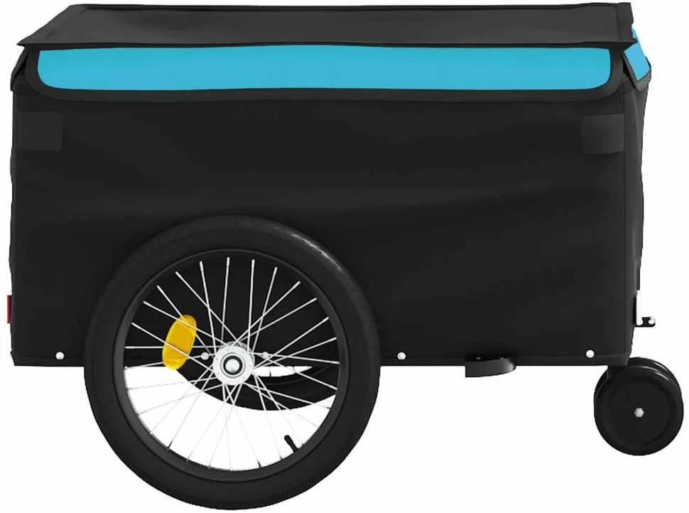 Dviračio priekaba, juodos ir mėlynos spalvos, 30kg, geležis