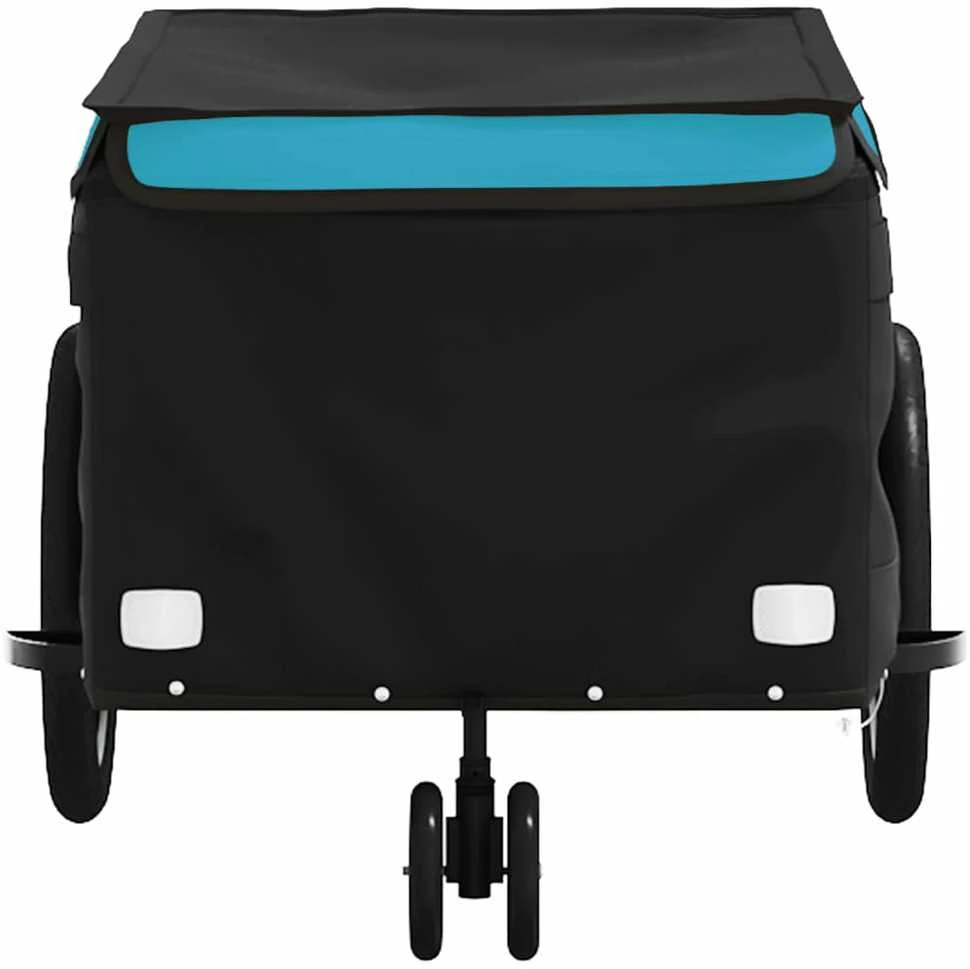 Dviračio priekaba, juodos ir mėlynos spalvos, 30kg, geležis