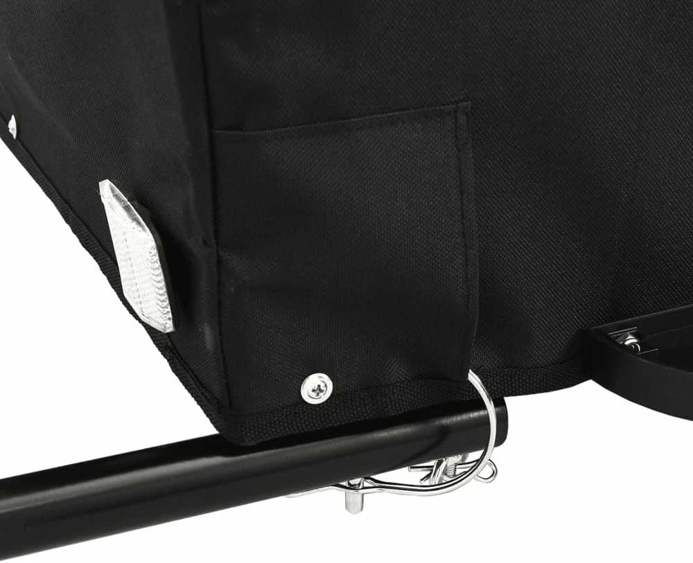 Dviračio priekaba, juodos ir mėlynos spalvos, 45kg, geležis