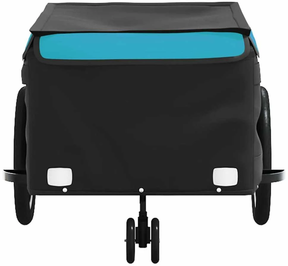 Dviračio priekaba, juodos ir mėlynos spalvos, 45kg, geležis
