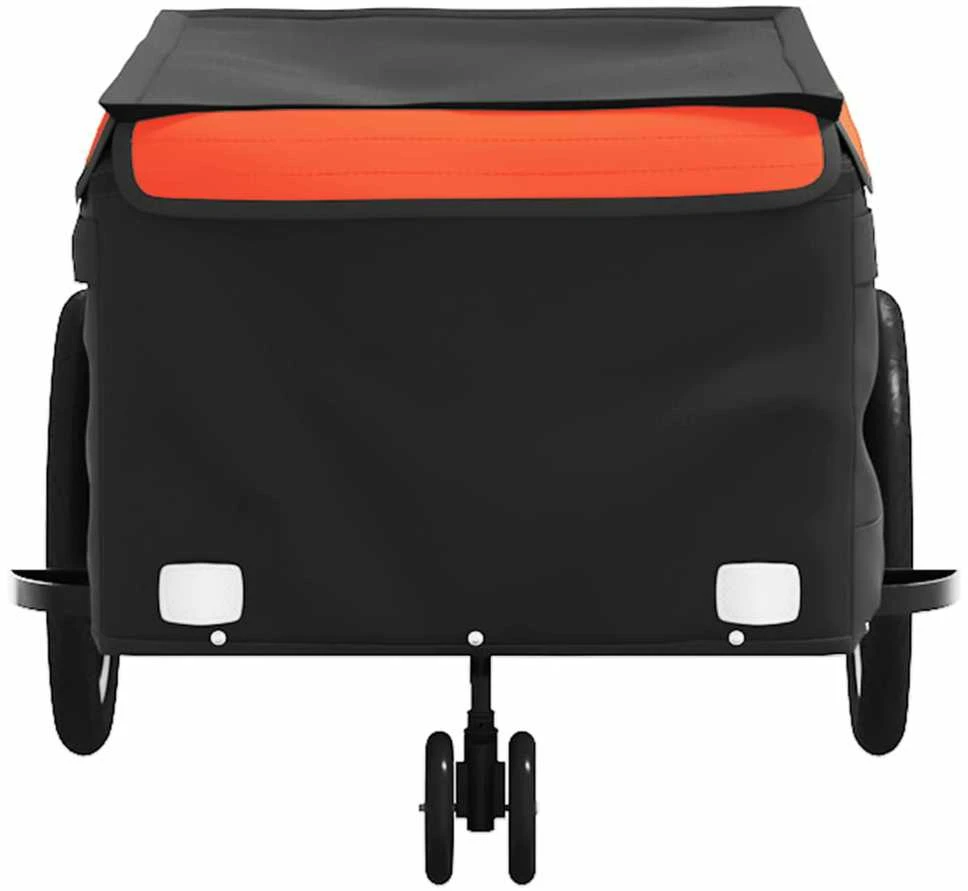 Dviračio priekaba, juodos ir oranžinės spalvos, 45kg, geležis