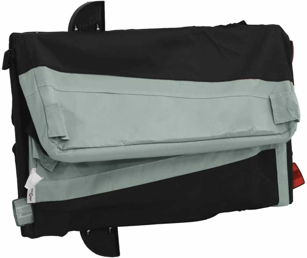 Dviračio priekaba, juodos ir pilkos spalvos, 45kg, geležis