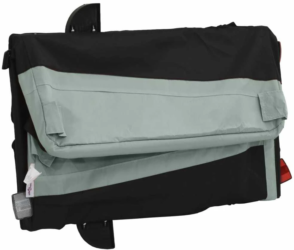 Dviračio priekaba, juodos ir pilkos spalvos, 30kg, geležis