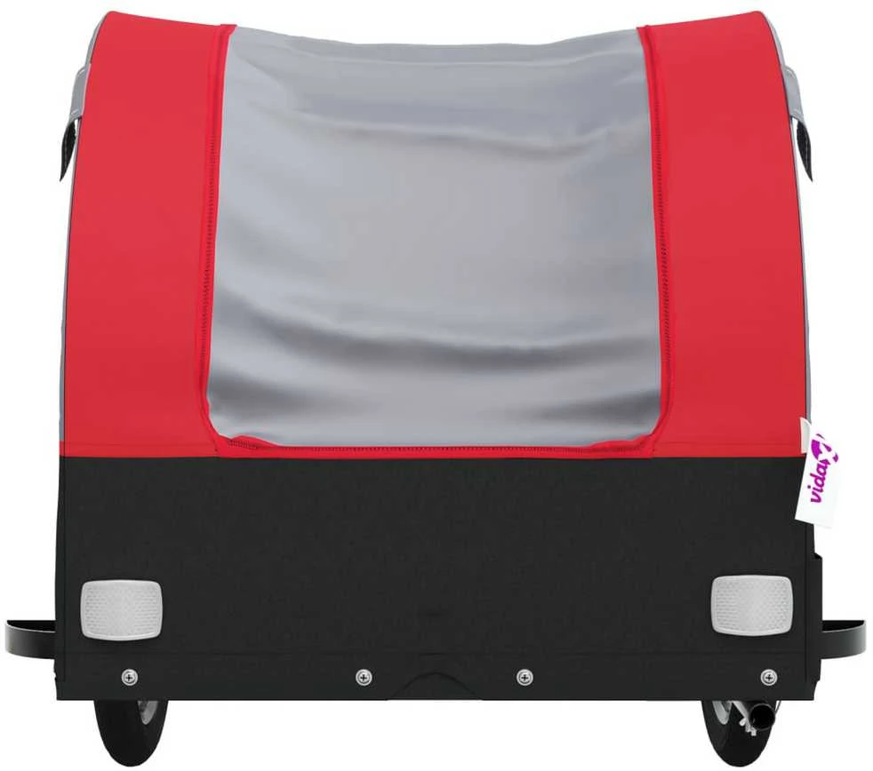 Dviračio priekaba, juodos ir raudonos spalvos, 30kg, geležis