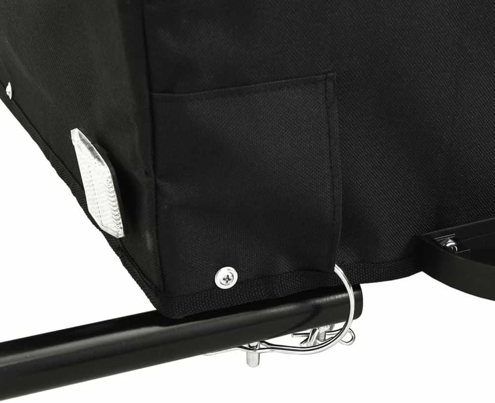 Dviračio priekaba, juodos ir žalios spalvos, 45kg, geležis
