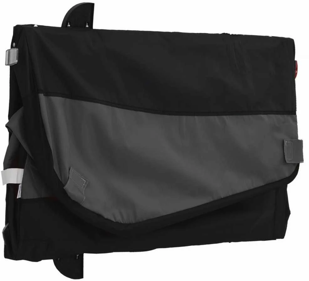 Dviračio priekaba, juodos spalvos, 30kg, geležis