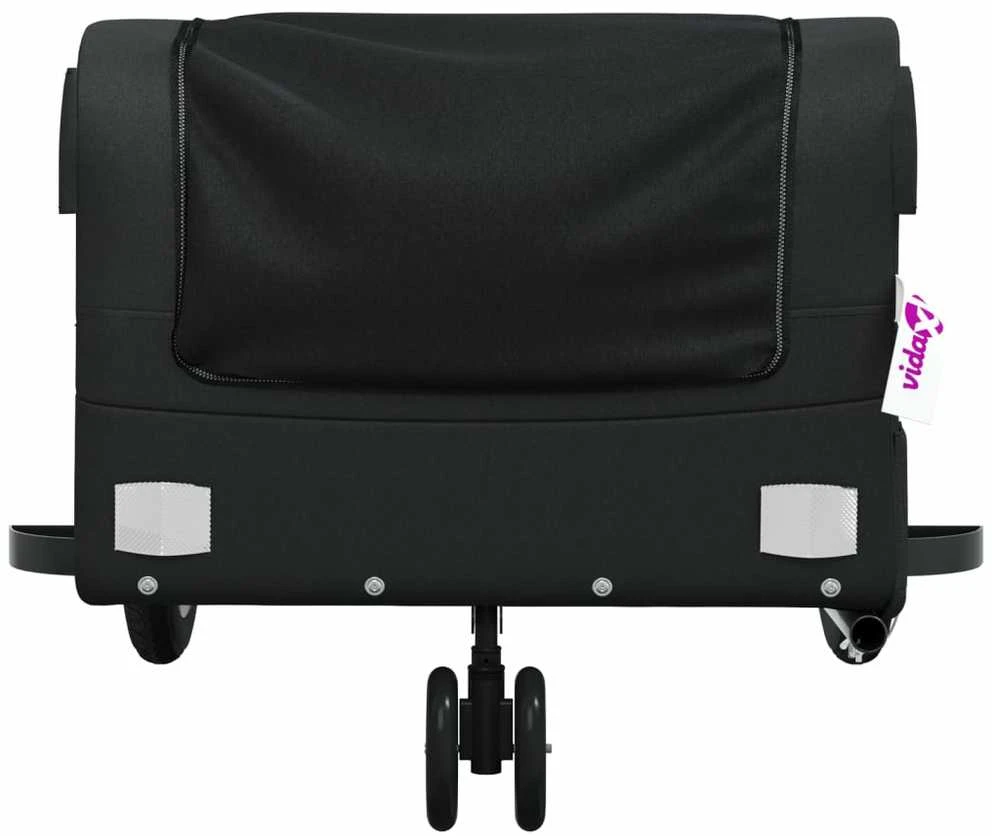 Dviračio priekaba, juodos spalvos, 30kg, geležis