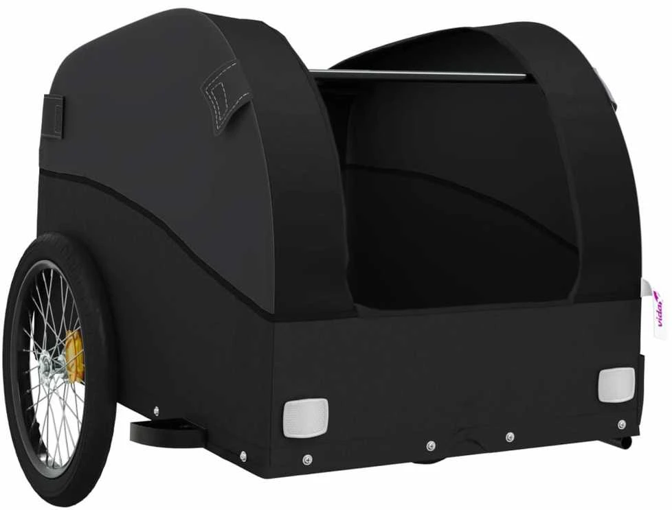 Dviračio priekaba, juodos spalvos, 45kg, geležis