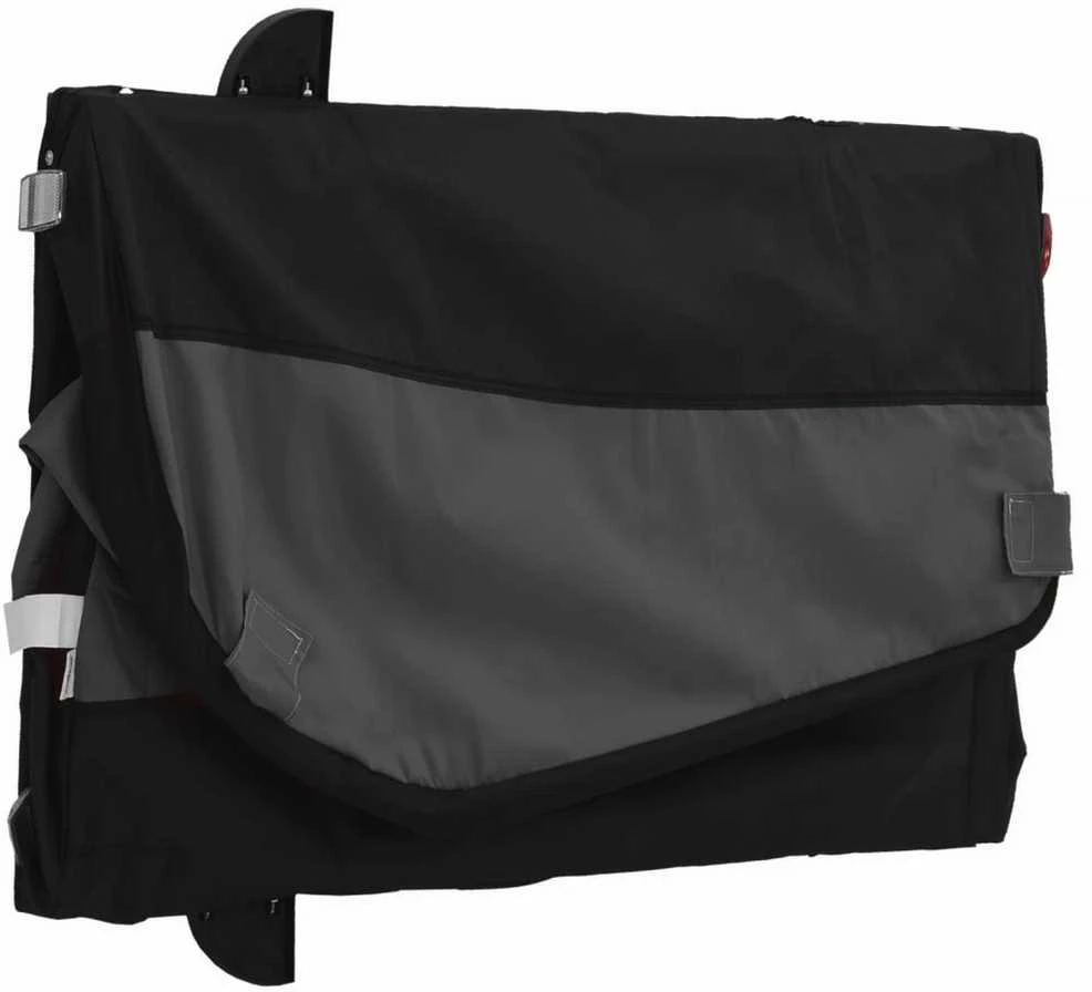 Dviračio priekaba, juodos spalvos, 45kg, geležis