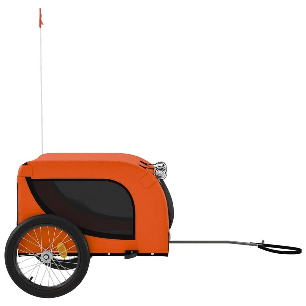 Dviračio priekaba augintiniams, oranžinė/juoda, audinys/geležis