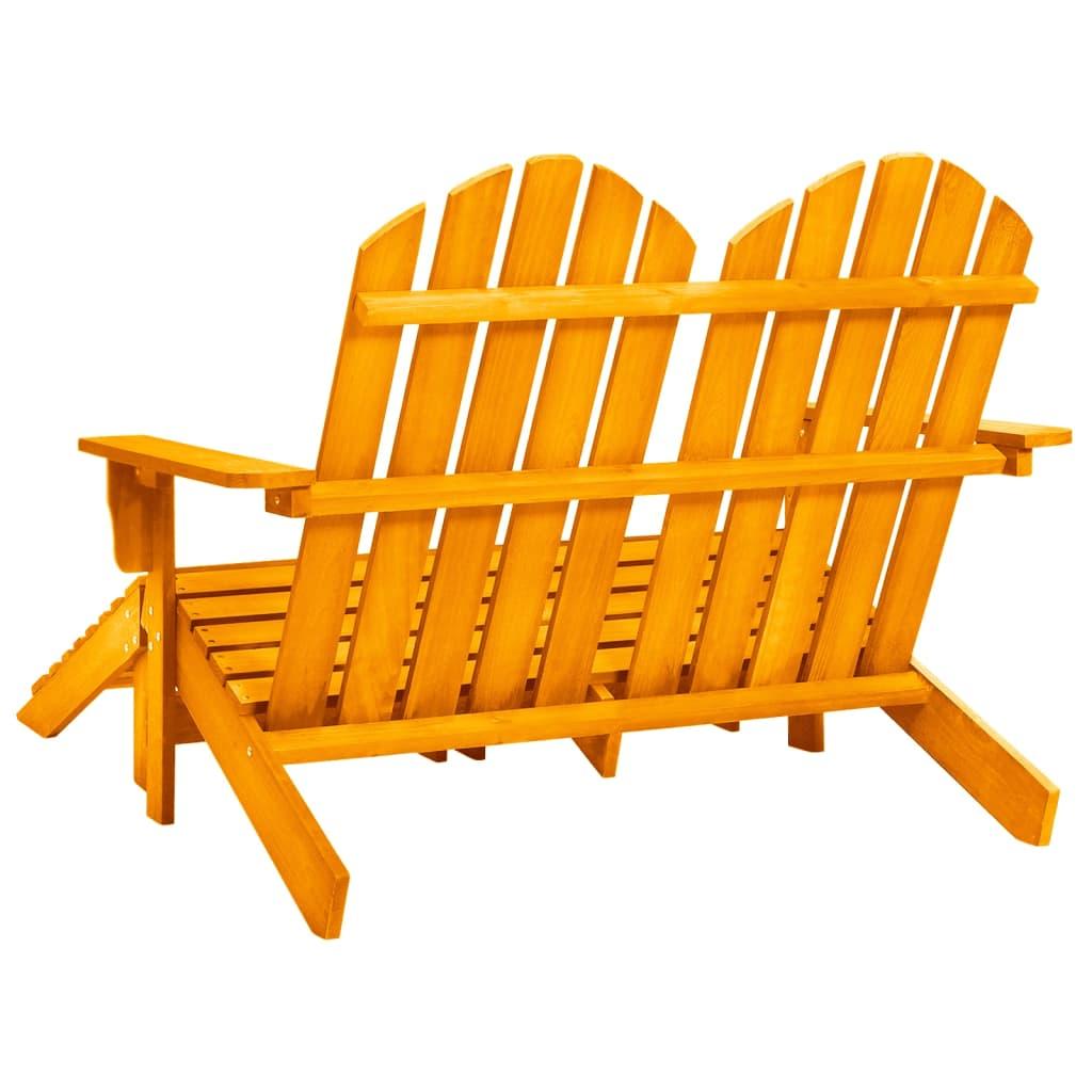 Dvivietė sodo Adirondack kėdė ir otomanė, oranžinė, eglė