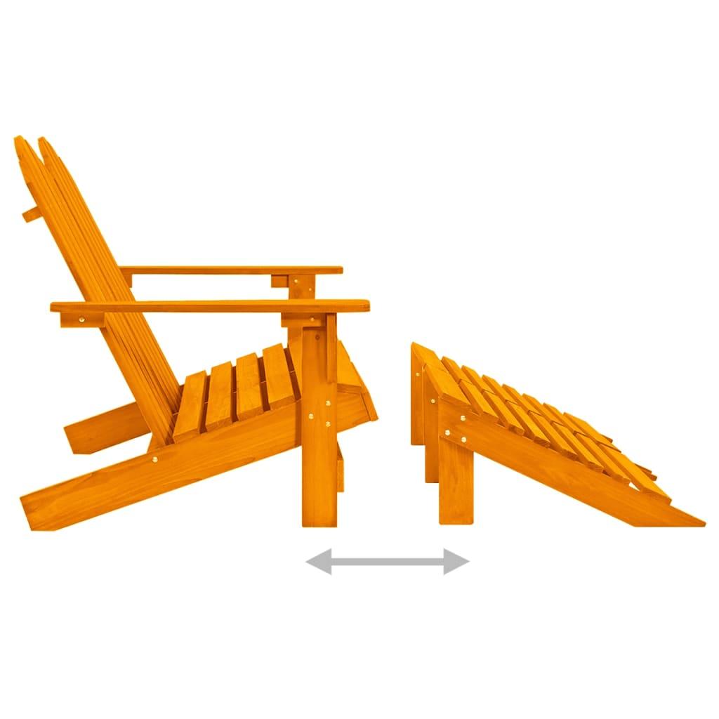 Dvivietė sodo Adirondack kėdė ir otomanė, oranžinė, eglė