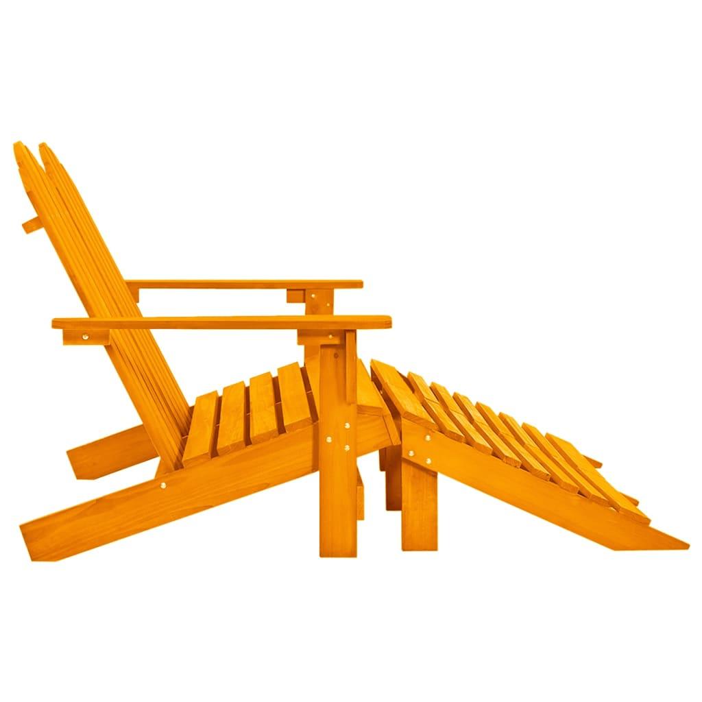 Dvivietė sodo Adirondack kėdė ir otomanė, oranžinė, eglė