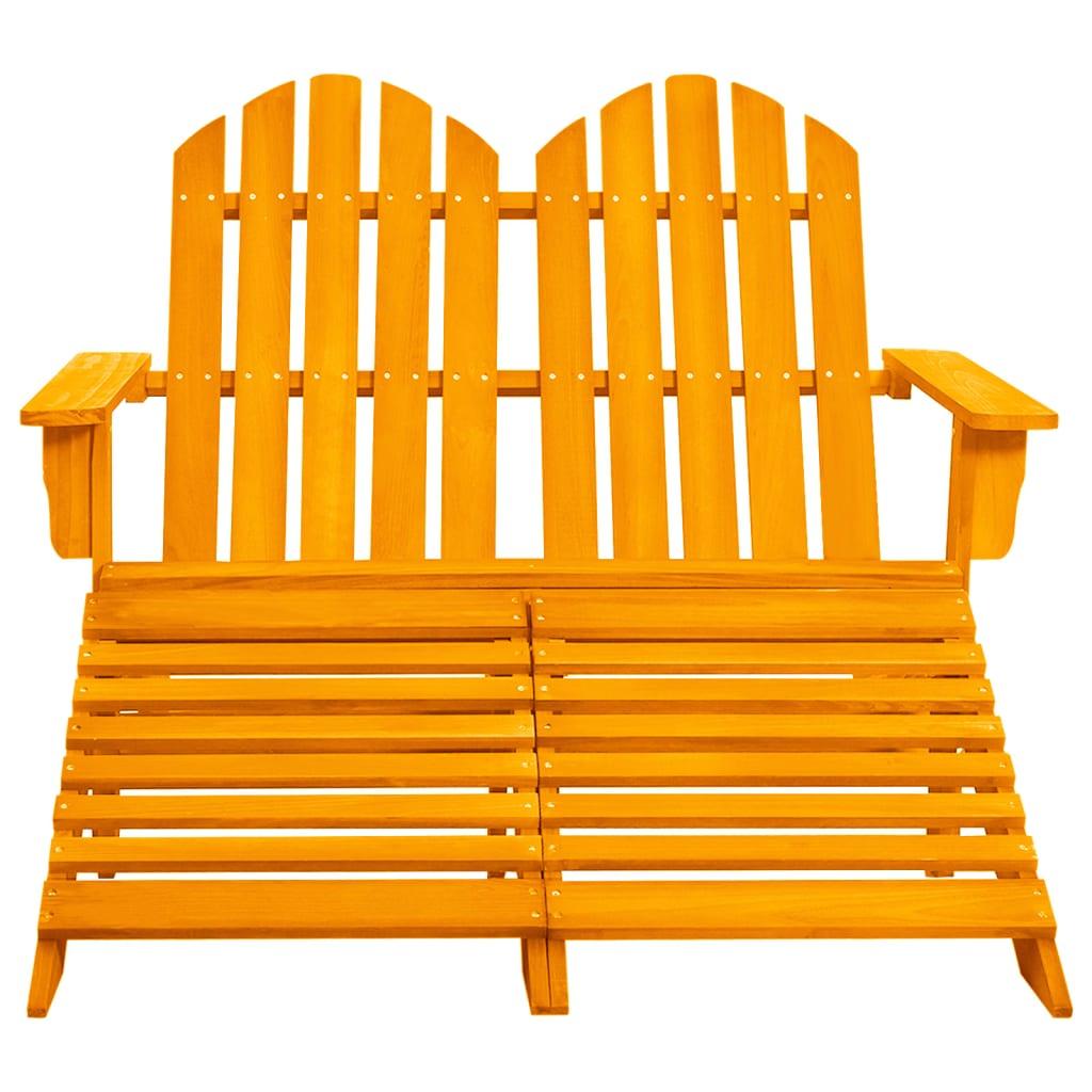 Dvivietė sodo Adirondack kėdė ir otomanė, oranžinė, eglė