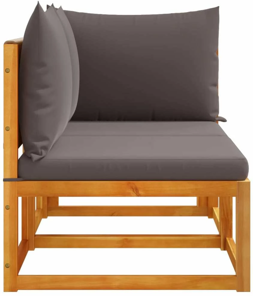 Dvivietė sodo sofa su pagalvėlėmis, akacijos medienos masyvas
