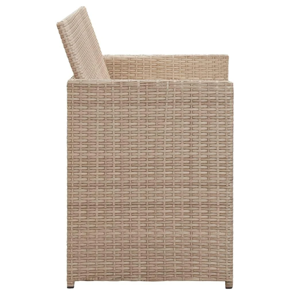 Dvivietė sodo sofa su pagalvėlėmis, kreminė, poliratanas
