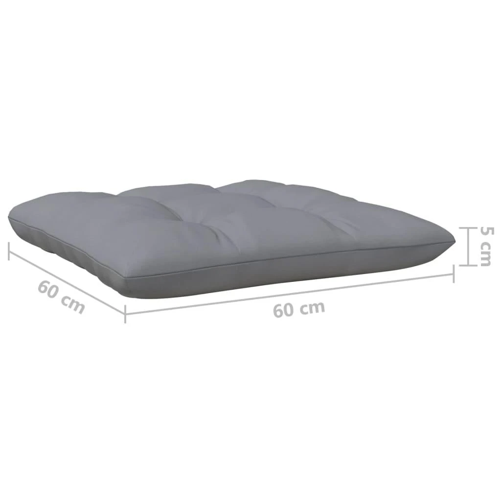Dvivietė sodo sofa su pilkomis pagalvėlėmis, pušies masyvas
