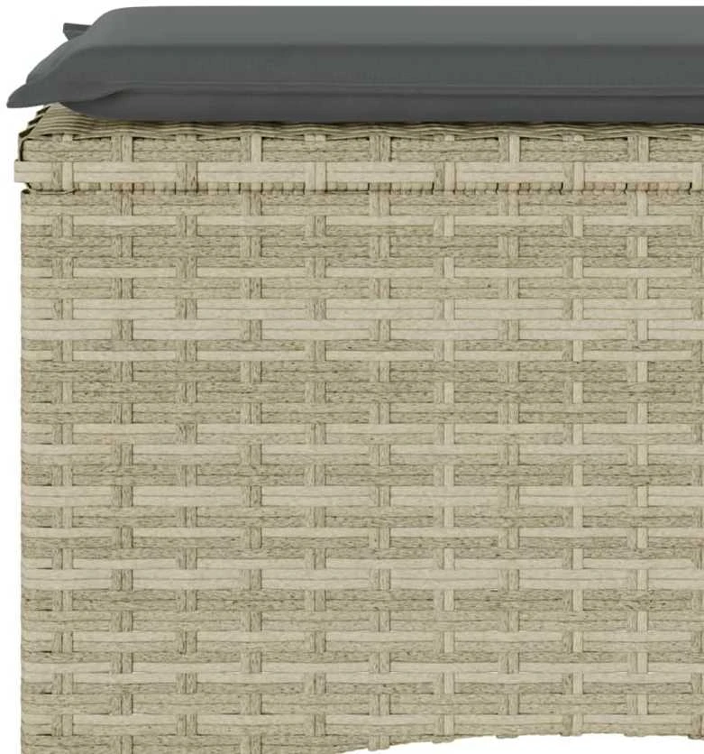 Dvivietė sodo sofa su staliuku/taburetėmis, pilka, poliratanas