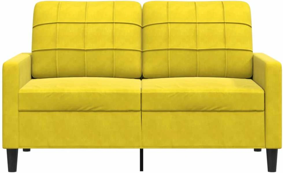 Dvivietė sofa, geltonos spalvos, 120cm, aksomas